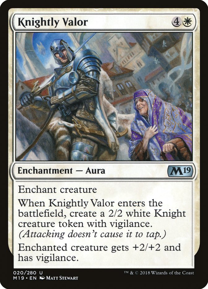 Knightly Valor [Core Set 2019] | Game Haven TX