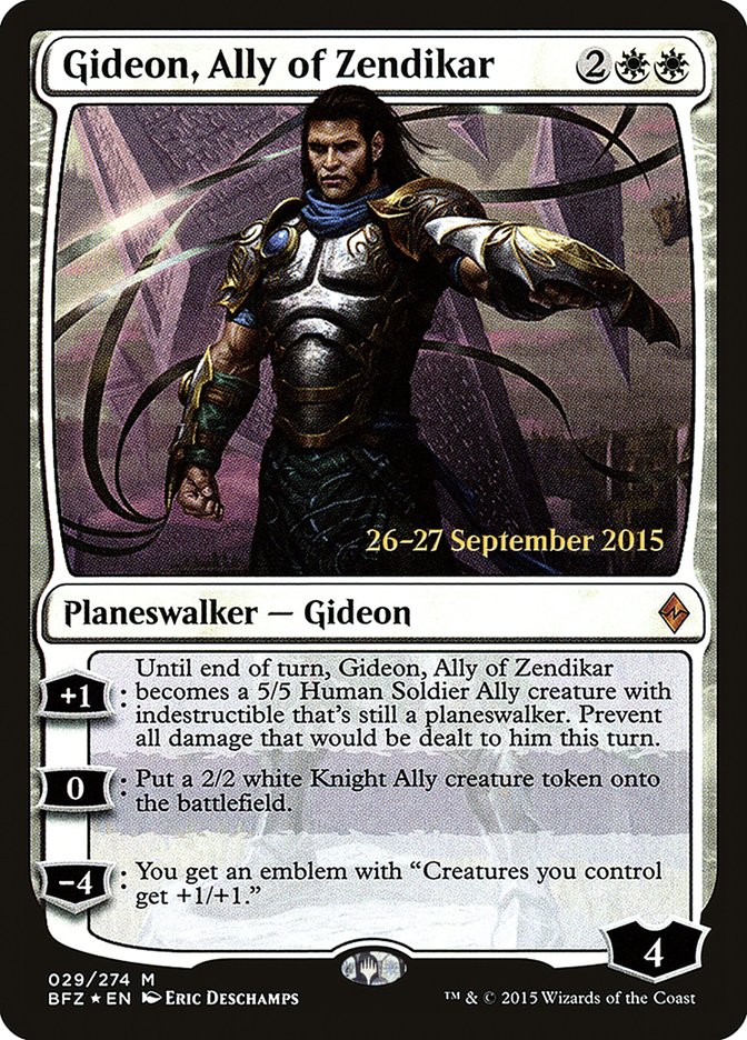 Gideon, Ally of Zendikar  [Battle for Zendikar Prerelease Promos] | Game Haven TX