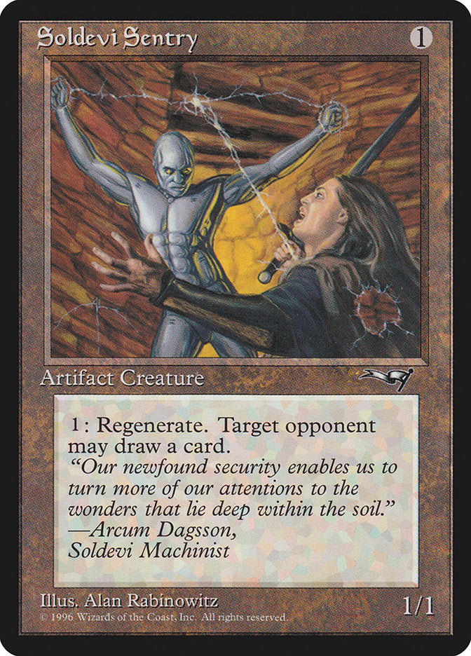 Soldevi Sentry (Hands Raised) [Alliances] | Game Haven TX