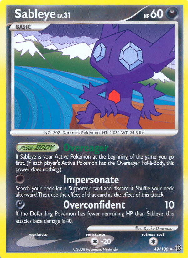 Sableye (48/100) [Diamond & Pearl: Stormfront] | Game Haven TX