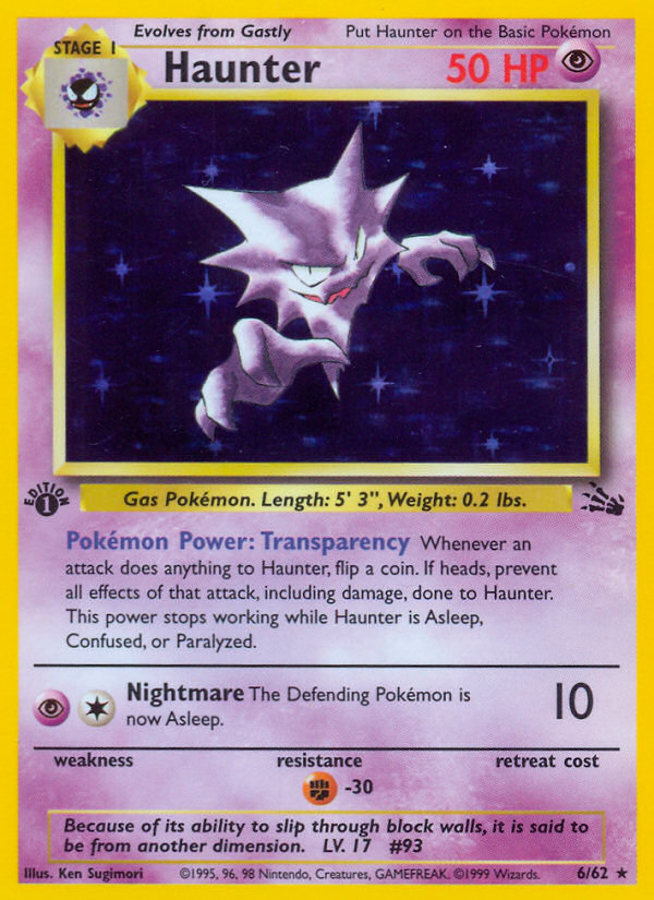Haunter (6/62) [Fossil 1st Edition] | Game Haven TX