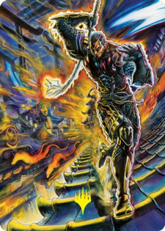 Kaito Shizuki 2 Art Card (Gold-Stamped Signature) [Kamigawa: Neon Dynasty Art Series] | Game Haven TX
