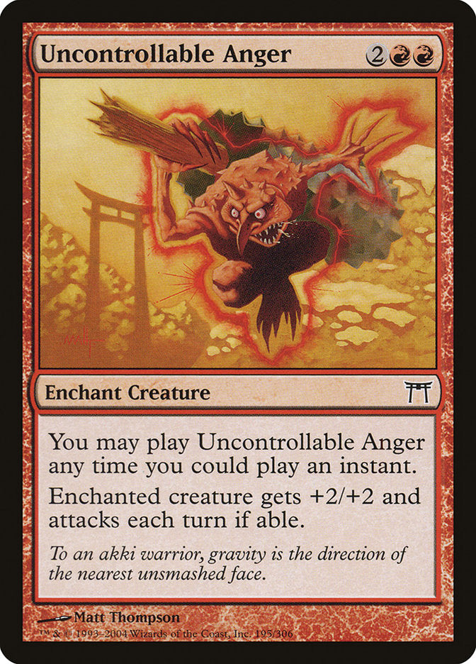 Uncontrollable Anger [Champions of Kamigawa] | Game Haven TX