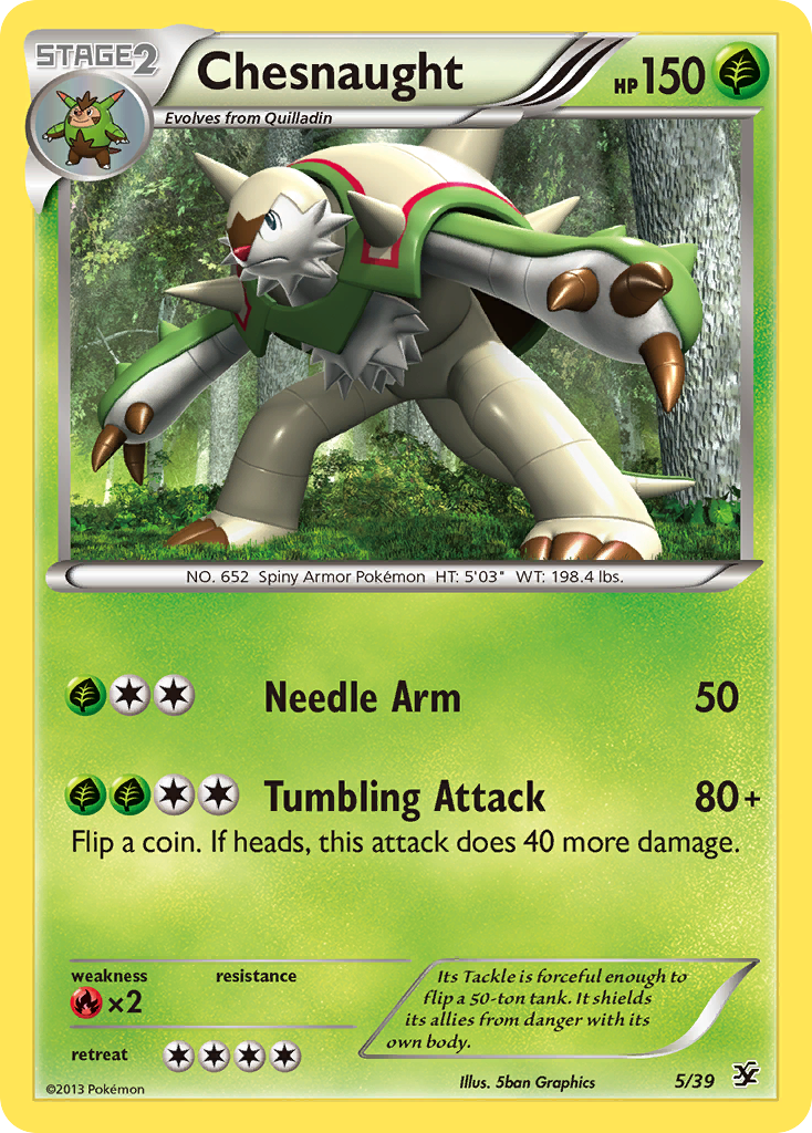 Chesnaught (5/39) [XY: Kalos Starter Set] | Game Haven TX