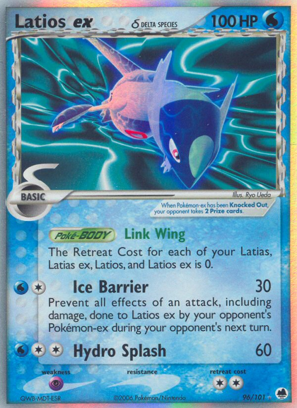 Latios ex (96/101) (Delta Species) [EX: Dragon Frontiers] | Game Haven TX