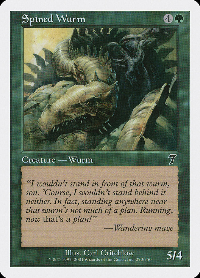 Spined Wurm [Seventh Edition] | Game Haven TX