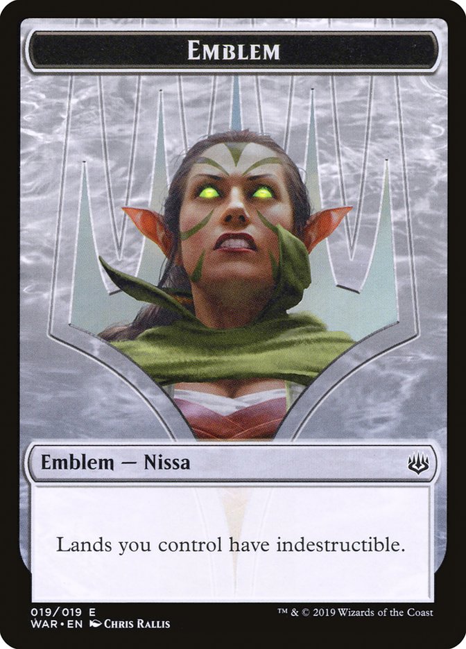 Nissa, Who Shakes the World Emblem [War of the Spark Tokens] | Game Haven TX