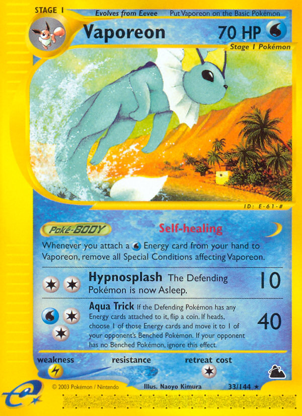 Vaporeon (33/144) [Skyridge] | Game Haven TX