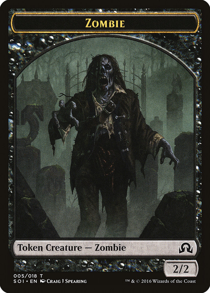 Zombie [Shadows over Innistrad Tokens] | Game Haven TX