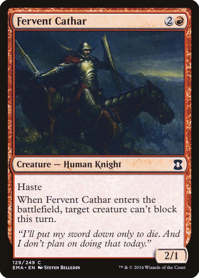 Fervent Cathar [Eternal Masters] | Game Haven TX