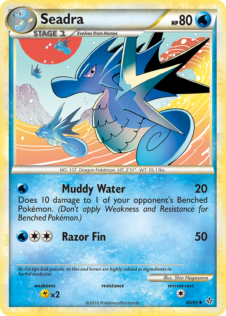 Seadra (40/95) [HeartGold & SoulSilver: Unleashed] | Game Haven TX