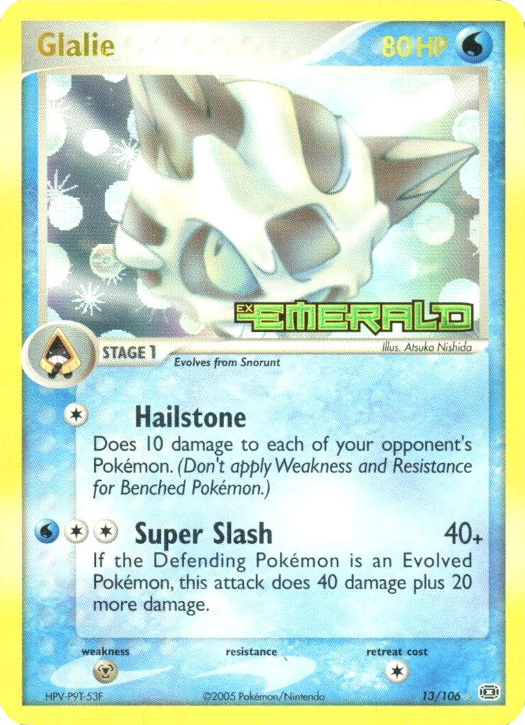 Glalie (13/106) (Stamped) [EX: Emerald] | Game Haven TX
