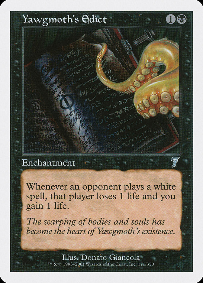 Yawgmoth's Edict [Seventh Edition] | Game Haven TX