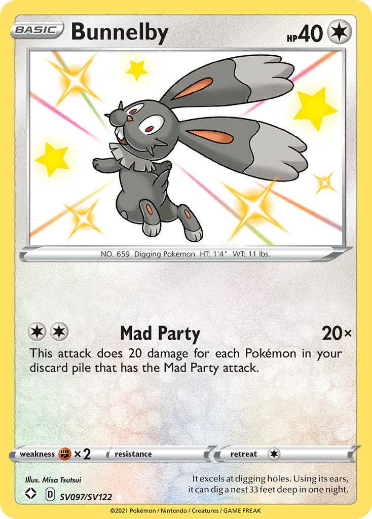 Bunnelby (SV097/SV122) [Sword & Shield: Shining Fates] | Game Haven TX