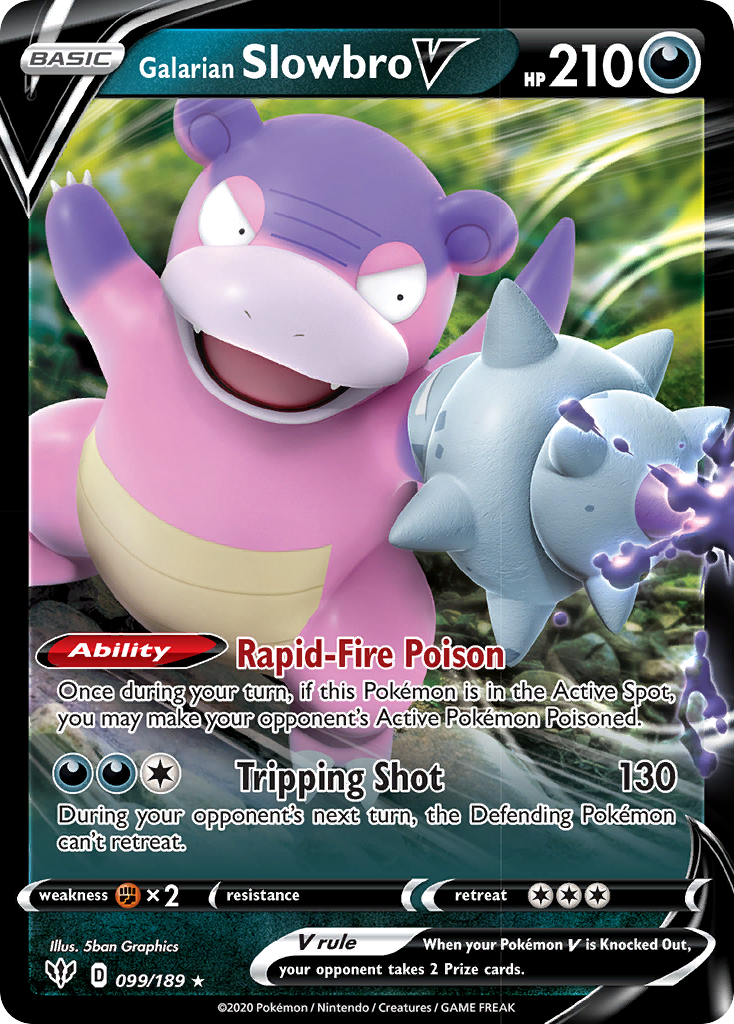Galarian Slowbro V (099/189) [Sword & Shield: Darkness Ablaze] | Game Haven TX