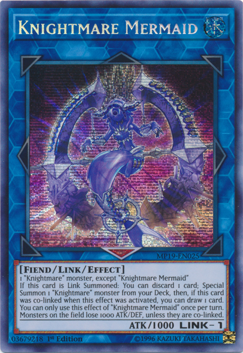 Knightmare Mermaid [MP19-EN025] Prismatic Secret Rare | Game Haven TX
