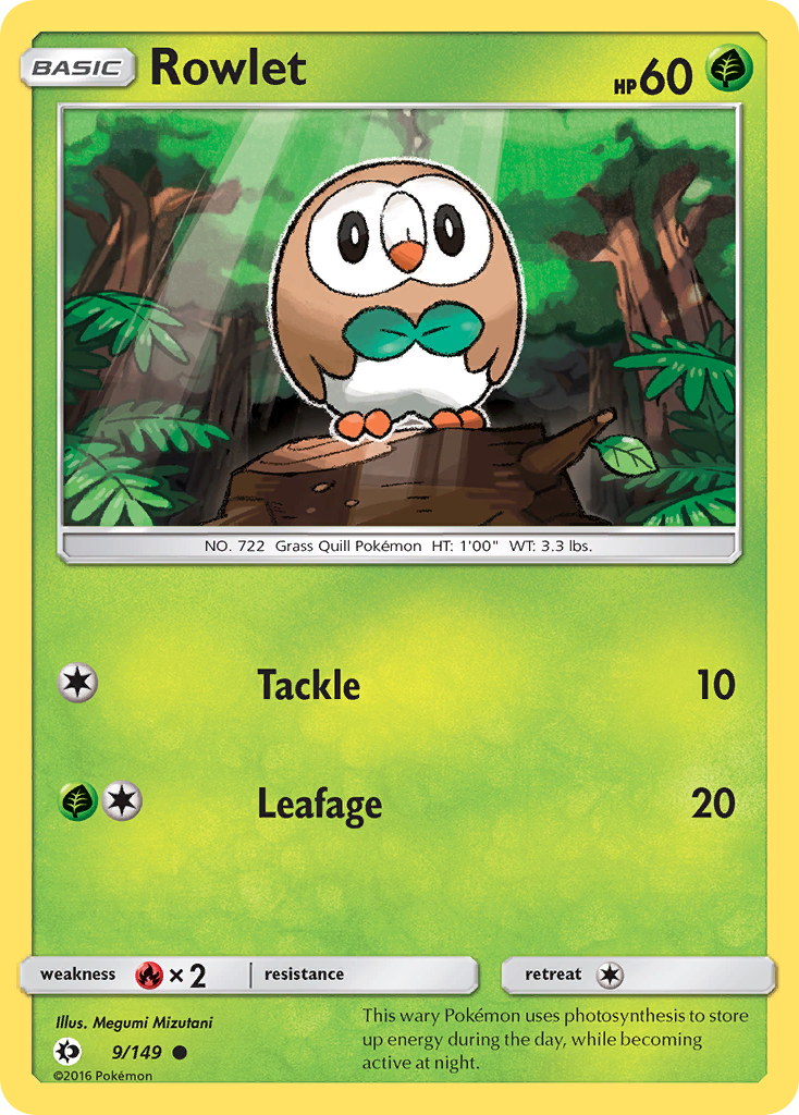 Rowlet (9/149) [Sun & Moon: Base Set] | Game Haven TX