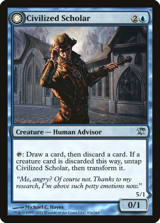 Civilized Scholar // Homicidal Brute [Innistrad] | Game Haven TX