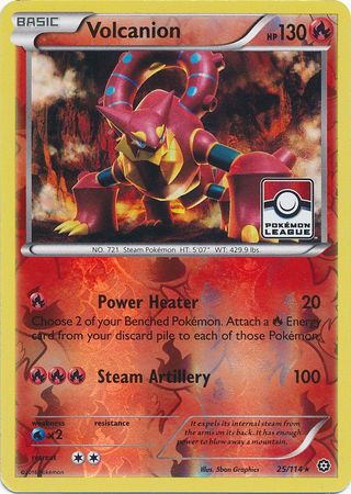 Volcanion (25/114) (League Promo) [XY: Steam Siege] | Game Haven TX