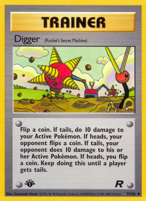 Digger (75/82) [Team Rocket 1st Edition] | Game Haven TX