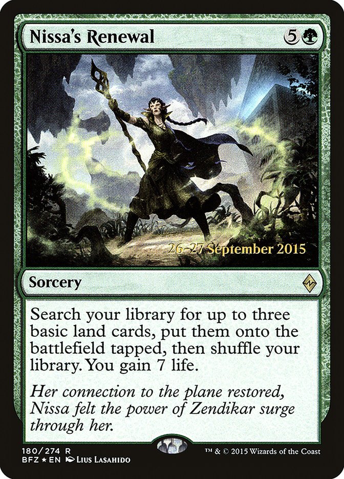 Nissa's Renewal [Battle for Zendikar Promos] | Game Haven TX