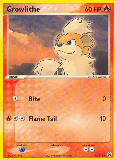 Growlithe (64/112) [EX: FireRed & LeafGreen] | Game Haven TX