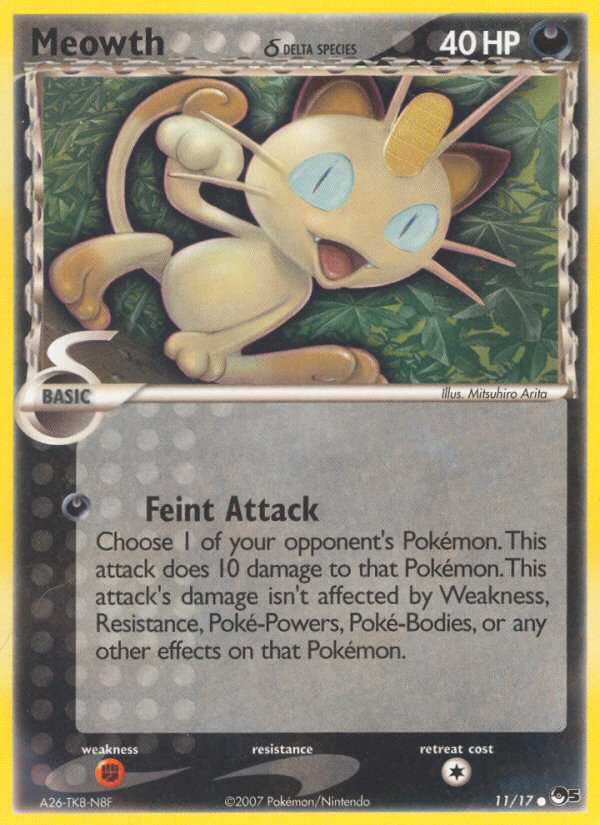 Meowth (11/17) (Delta Species) [POP Series 5] | Game Haven TX