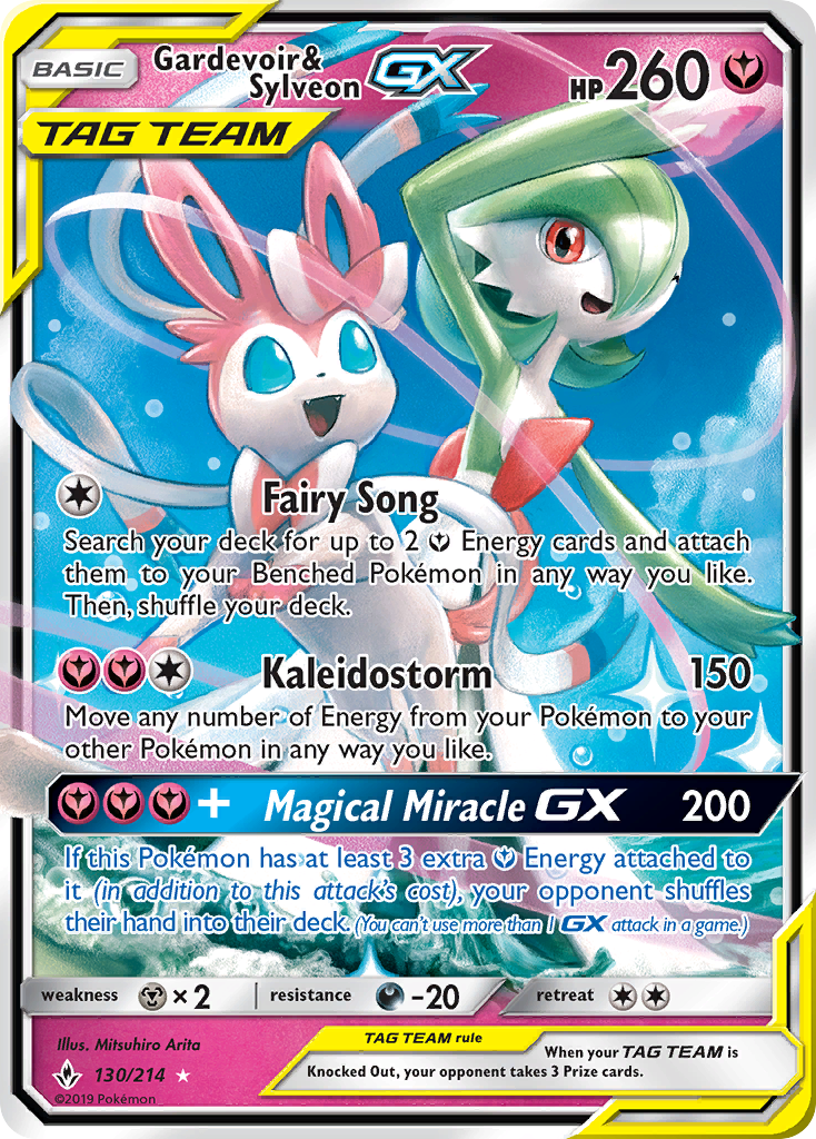 Gardevoir & Sylveon GX (130/214) [Sun & Moon: Unbroken Bonds] | Game Haven TX