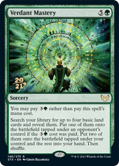 Verdant Mastery (Prerelease) [Strixhaven: School of Mages Prerelease Promos] | Game Haven TX