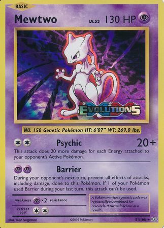 Mewtwo (51/108) (XY Evolutions Prerelease) [XY: Black Star Promos] | Game Haven TX