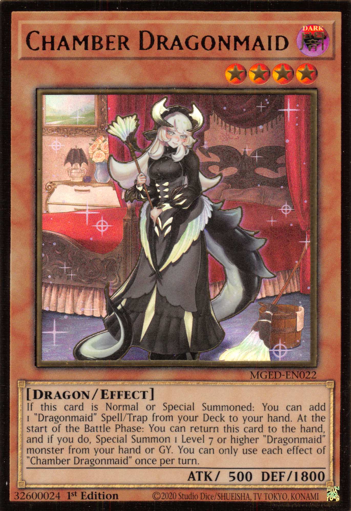 Chamber Dragonmaid [MGED-EN022] Gold Rare | Game Haven TX