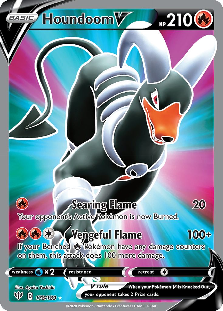 Houndoom V (178/189) [Sword & Shield: Darkness Ablaze] | Game Haven TX