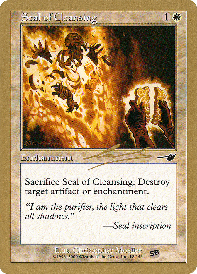 Seal of Cleansing (Nicolas Labarre) (SB) [World Championship Decks 2000] | Game Haven TX