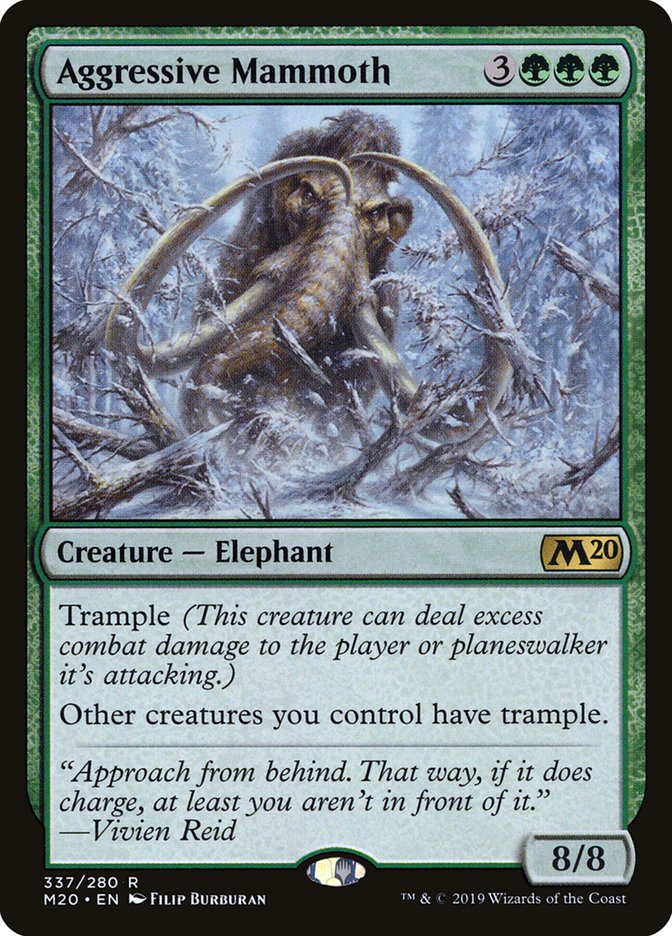 Aggressive Mammoth [Core Set 2020] | Game Haven TX
