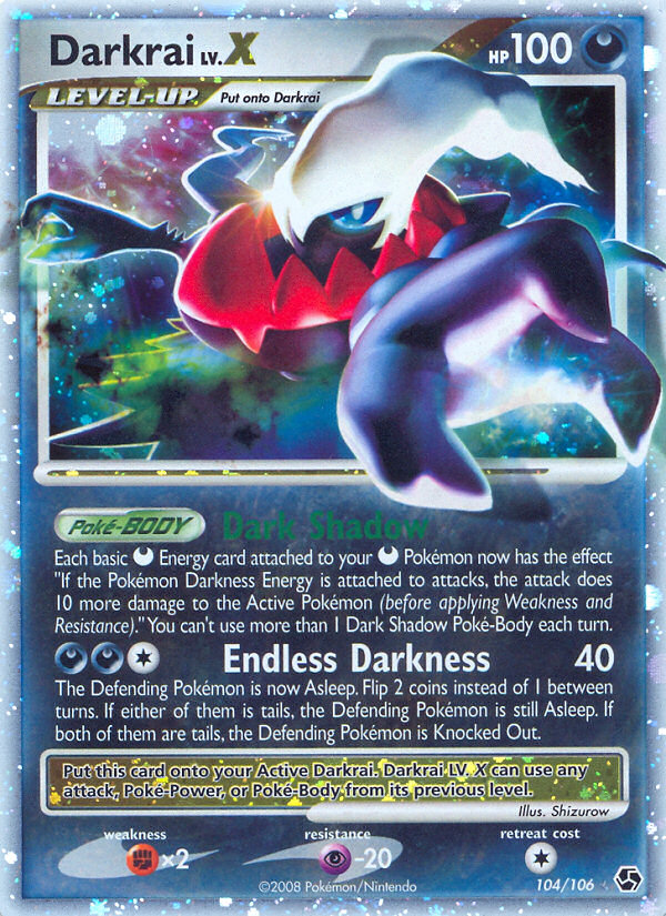 Darkrai LV.X (104/106) [Diamond & Pearl: Great Encounters] | Game Haven TX