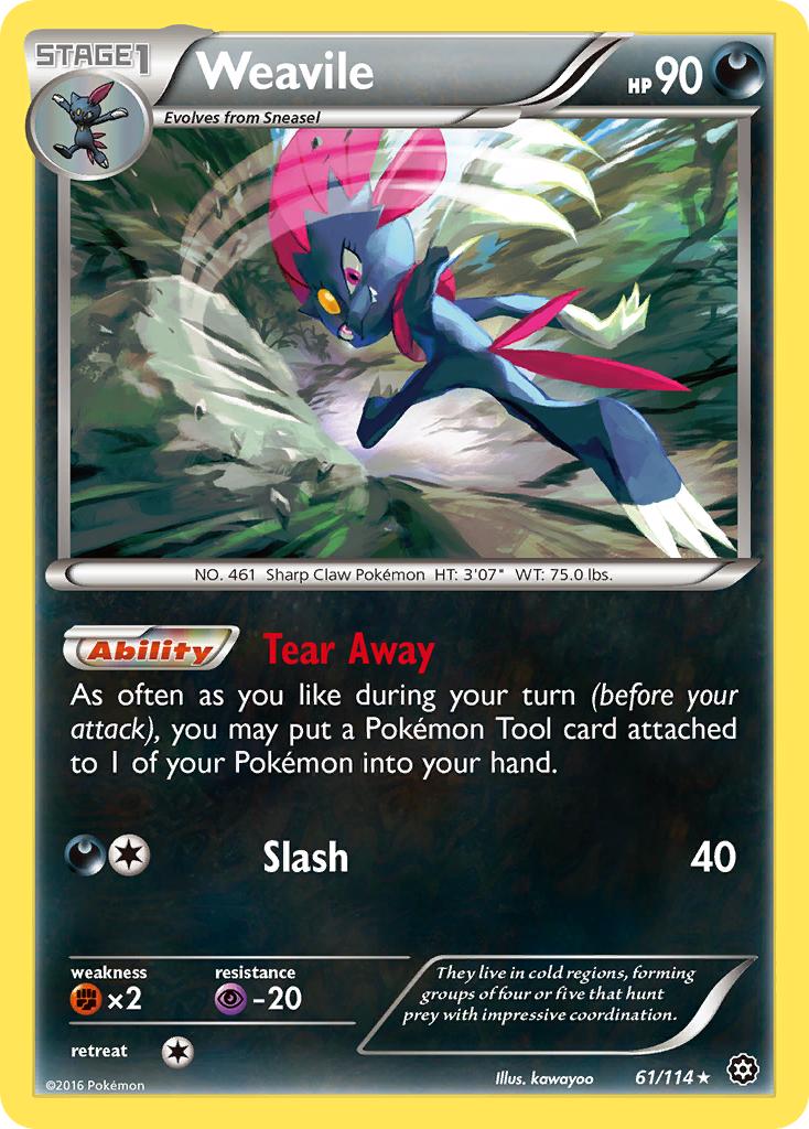 Weavile (61/114) [XY: Steam Siege] | Game Haven TX
