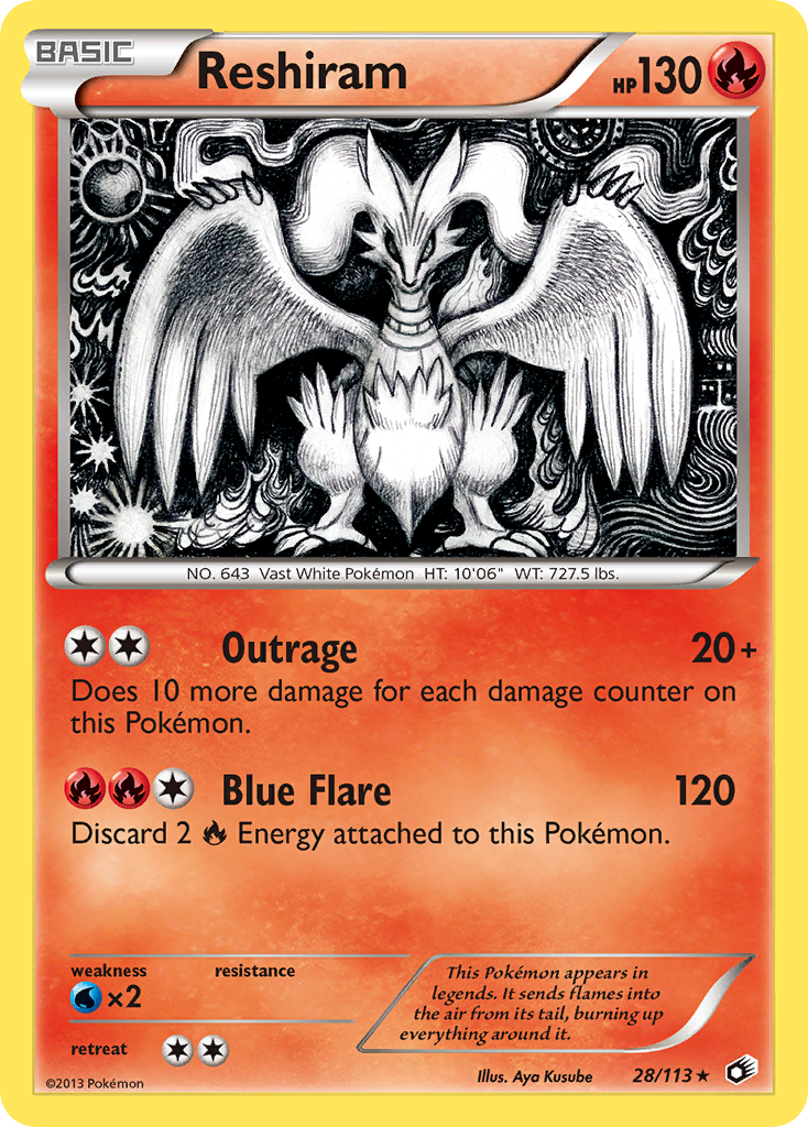 Reshiram (28/113) [Black & White: Legendary Treasures] | Game Haven TX