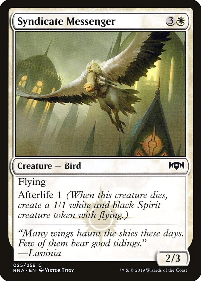 Syndicate Messenger [Ravnica Allegiance] | Game Haven TX
