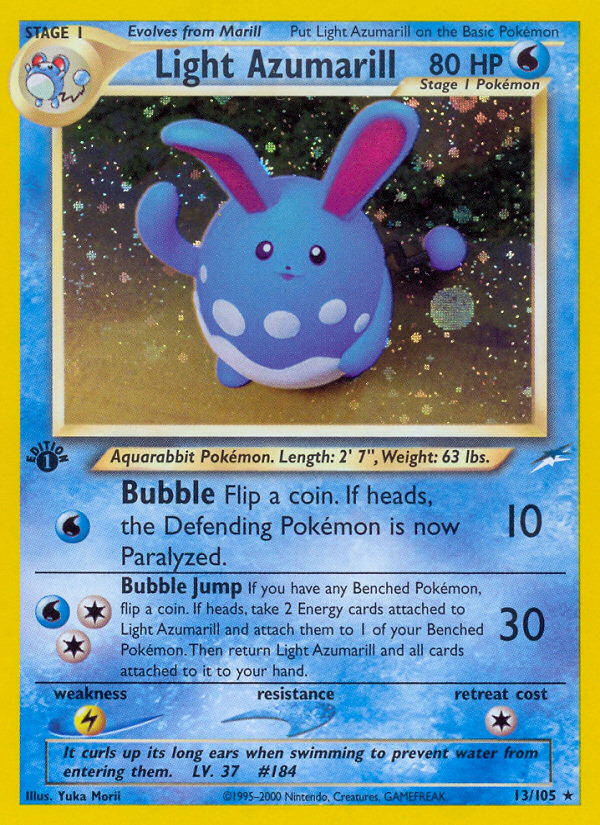 Light Azumarill (13/105) [Neo Destiny 1st Edition] | Game Haven TX