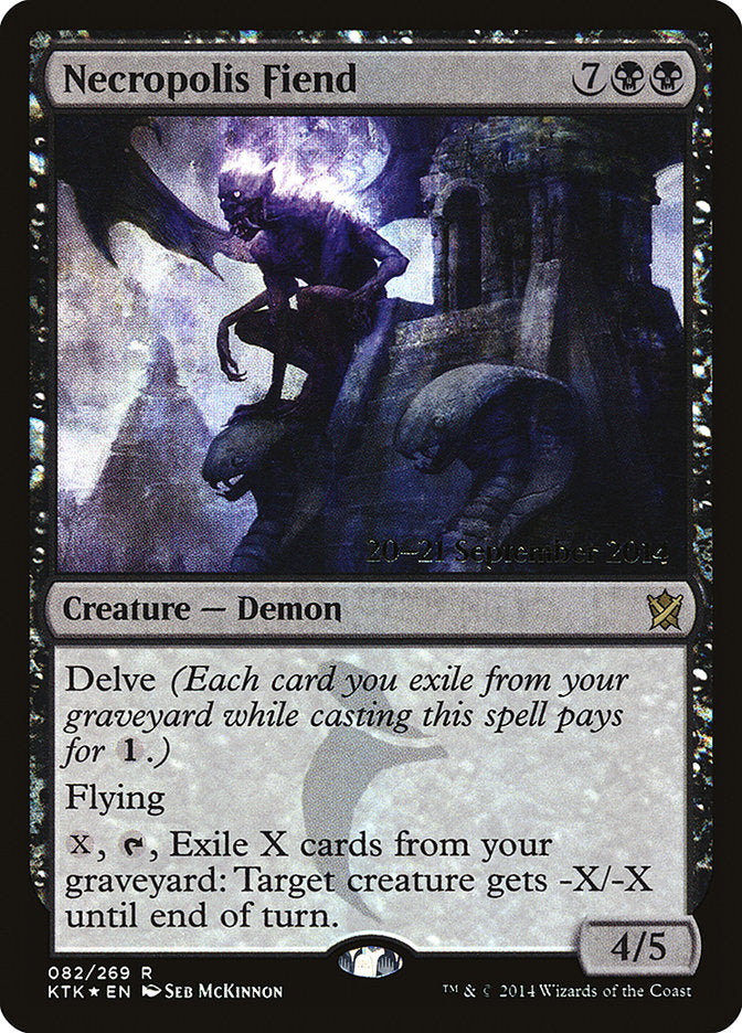 Necropolis Fiend [Khans of Tarkir Promos] | Game Haven TX