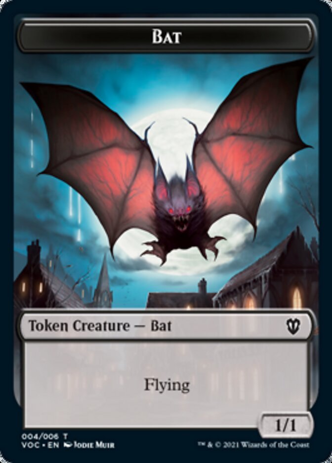 Blood // Bat Double-sided Token [Innistrad: Crimson Vow Commander Tokens] | Game Haven TX