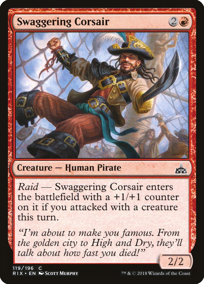 Swaggering Corsair [Rivals of Ixalan] | Game Haven TX