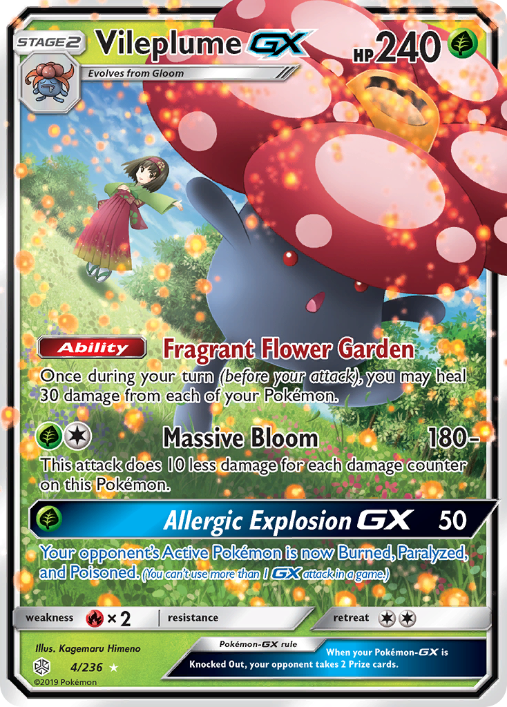 Vileplume GX (4/236) [Sun & Moon: Cosmic Eclipse] | Game Haven TX