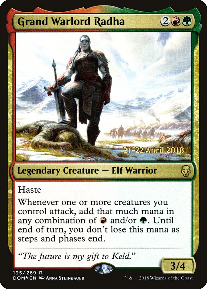 Grand Warlord Radha [Dominaria Promos] | Game Haven TX