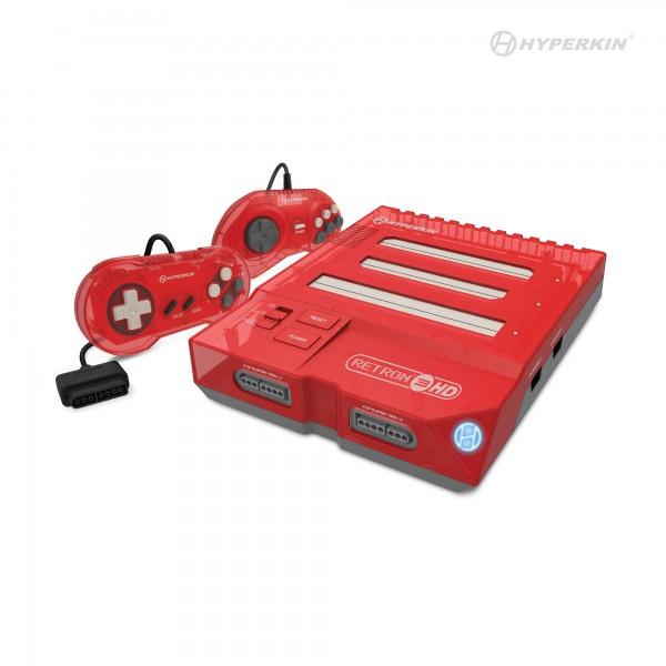 RetroN 3 HD 3-in-1 Retro Gaming Console for NES®, Super NES®/Super Famicom™, and Genesis®/Mega Drive (Jasper Red) - Hyperkin | Game Haven TX
