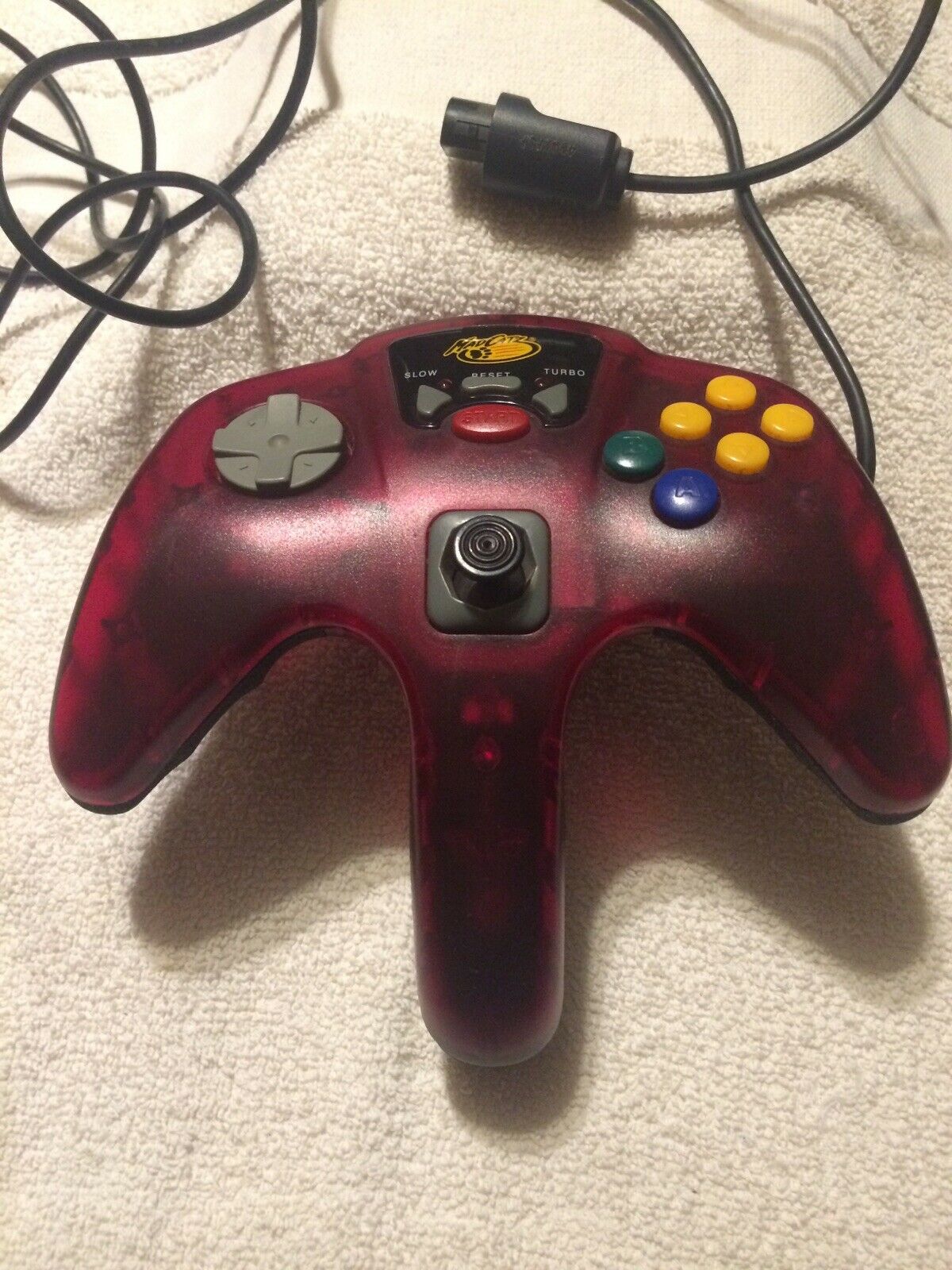 N64 Nintendo 64 Mad Catz Controller w/ Turbo & Slow Red/Orange Translucent | Game Haven TX